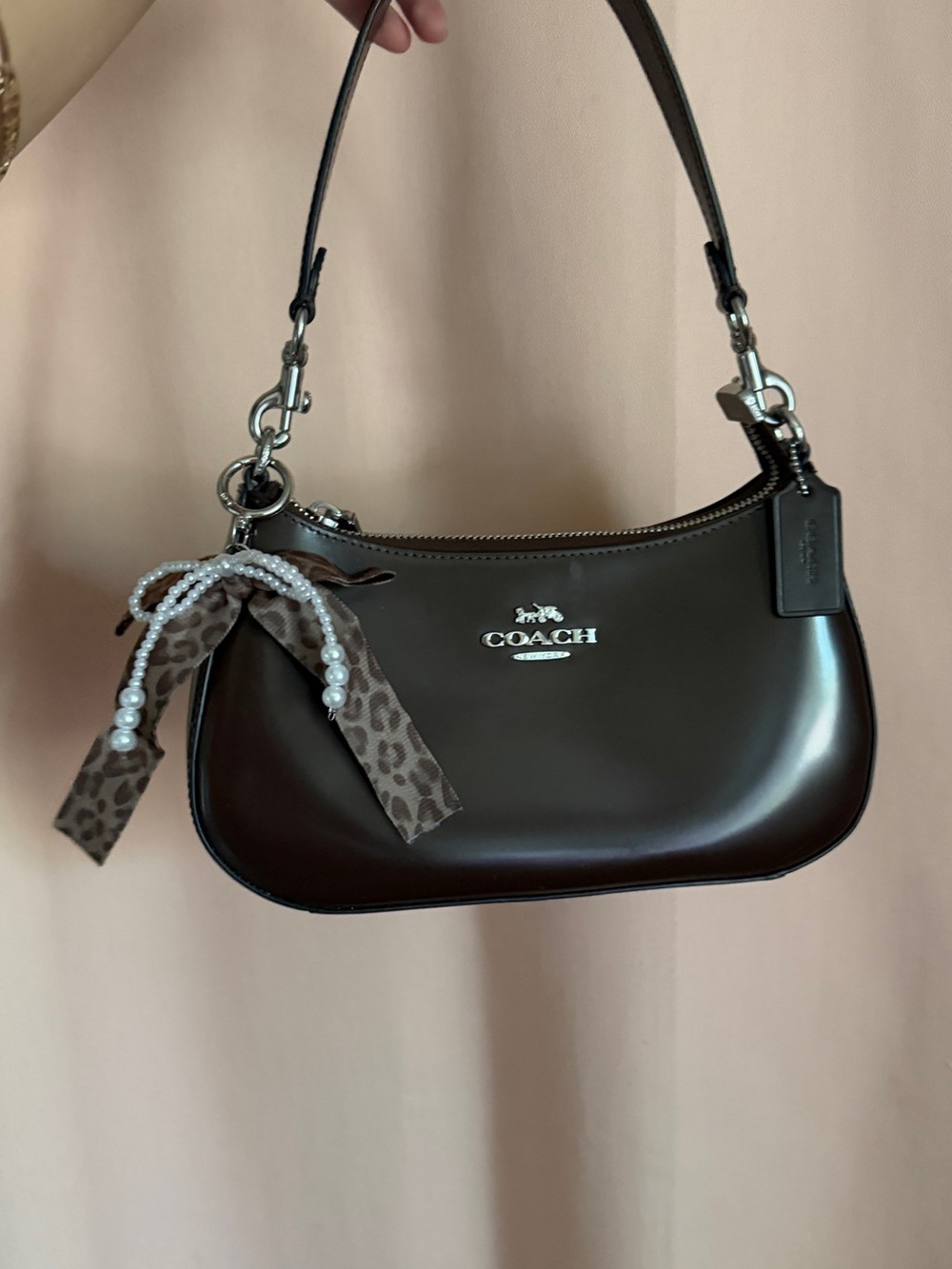 Coach Brown Leather Teri Shoulder Bag